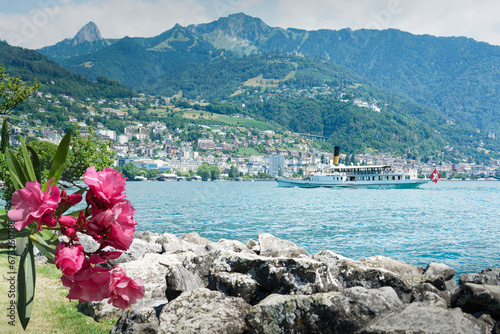 Beautiful landscape of Montreux, Switzerland photo