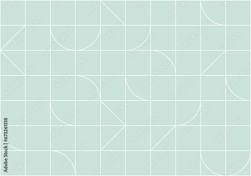 Linear seamless art deco pattern drawing in linear style on white background - obrazy, fototapety, plakaty 