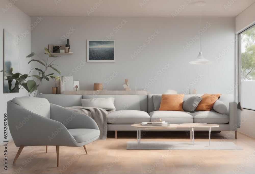 interior of modern living room with sofa and coffee table interior of ...