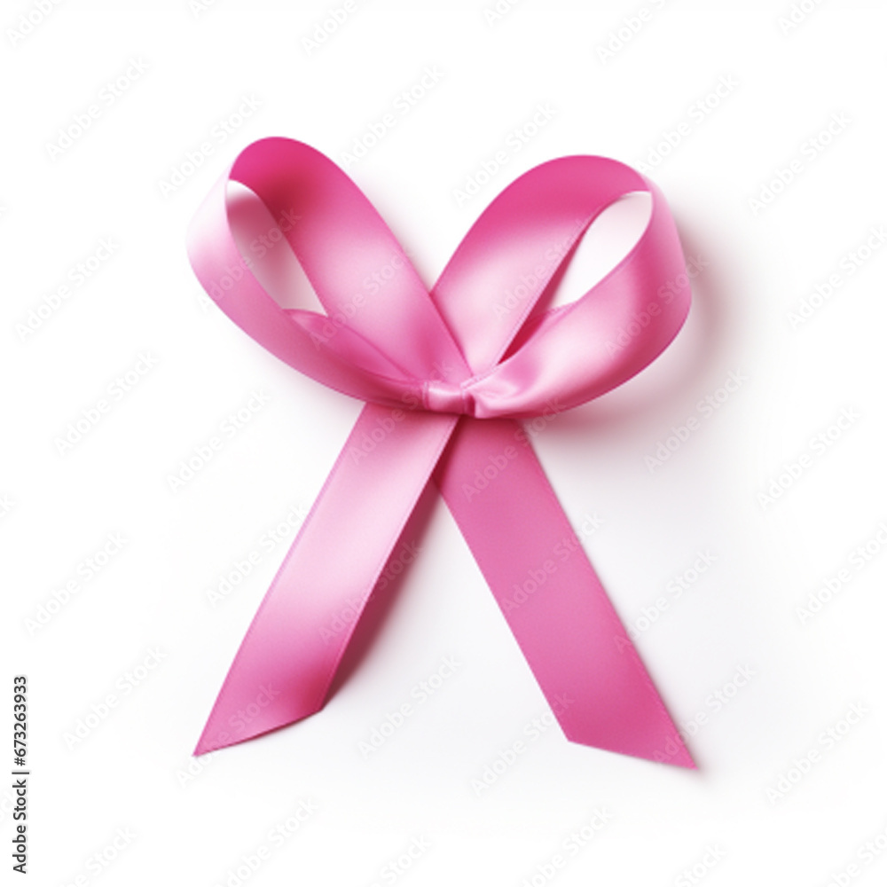 Pink Ribbon For World Cancer Day and Breast Cancer Awarness symbol. Breast cancer awareness month background pink silk ribbon. Generative Ai Pink Ribbon For World Cancer Day and Breast Cancer Awarness symbol. Breast cancer awareness month background pink silk ribbon. Generative Ai