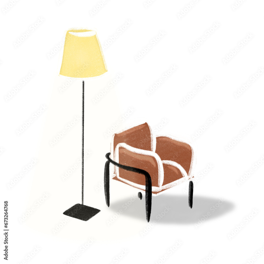 Fototapeta premium selsel_sofa_lamp