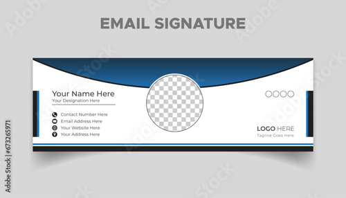 Vector email signature template design or email footer and social media cover Design 