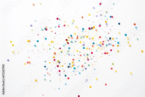Colorful Confetti on Clean White Background
