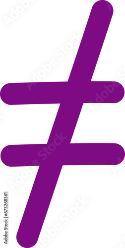 not equal sign
