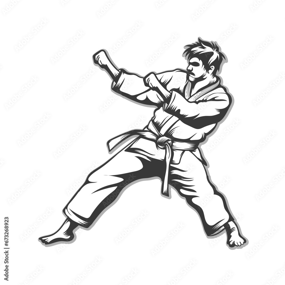 karate fighter style vector design karate fighter style vector design