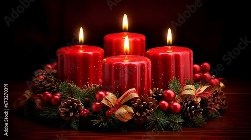 Candlelit Advent Wreath Celebration - Symbolic First Sunday Tradition December