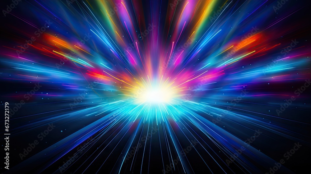 Bright neon rays. Space star burst. Abstract multicolor spectrum background. Neon laser background. Bright energy lines backdrop. Generated by artificial intelligence Bright neon rays. Space star burst. Abstract multicolor spectrum background. Neon laser background. Bright energy lines backdrop. Generated by artificial intelligence