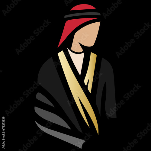 Middle Eastern Man in Traditional Outfit