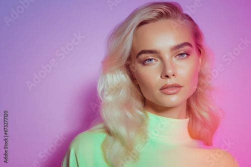 close - up portrait of attractive blonde girl in studio close - up portrait of attractive blonde girl in studio close up portrait of attractive blonde woman with shiny hair