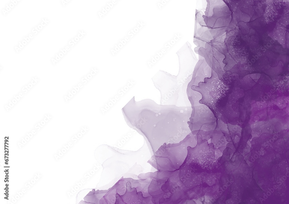 abstract background with water alcoholic ink purple on transparent background frame with space for text abstract background with water alcoholic ink purple on transparent background frame with space for text