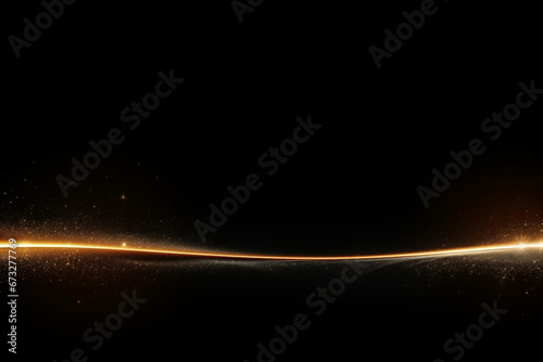 Christmas Lights Concept Celestial Horizon with Star-like Lights on a Dark Background.

