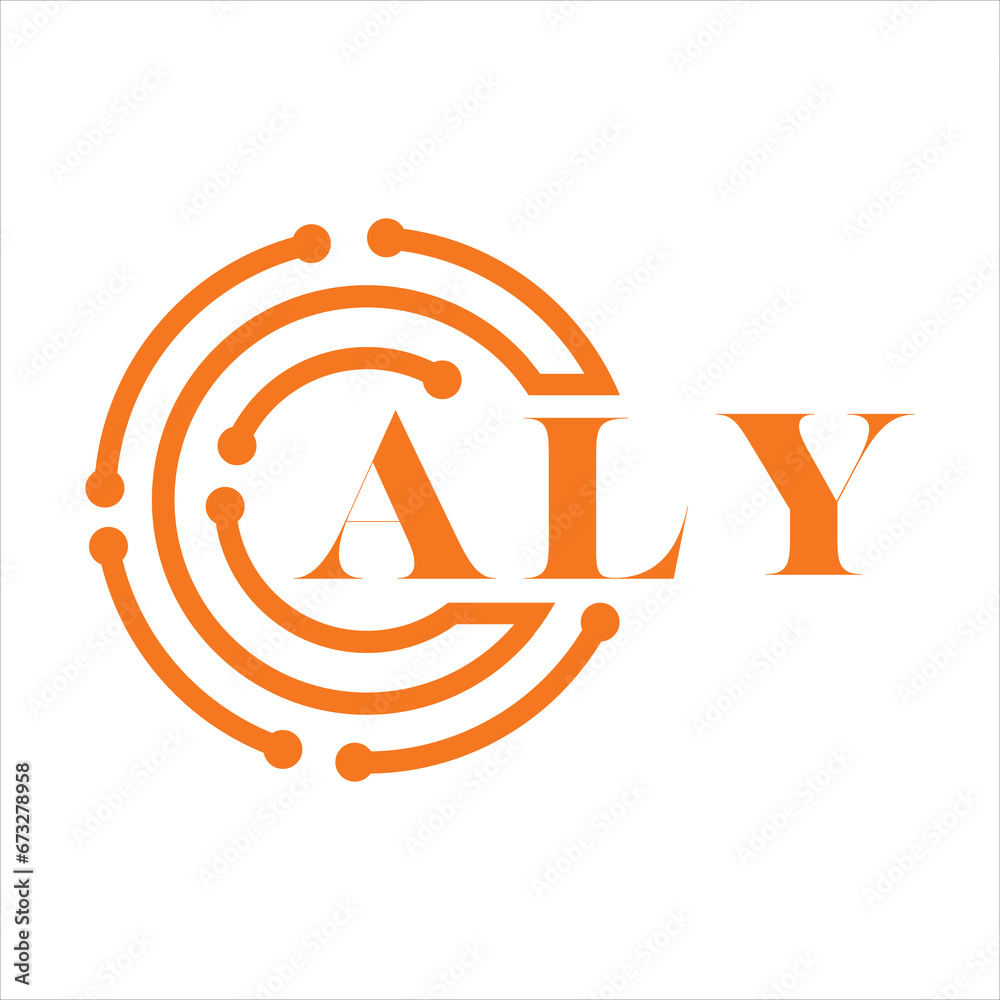 Aly Letters ALY letter design.ALY letter technology logo design on white background ...