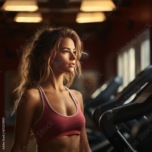 young sportswoman at the gym