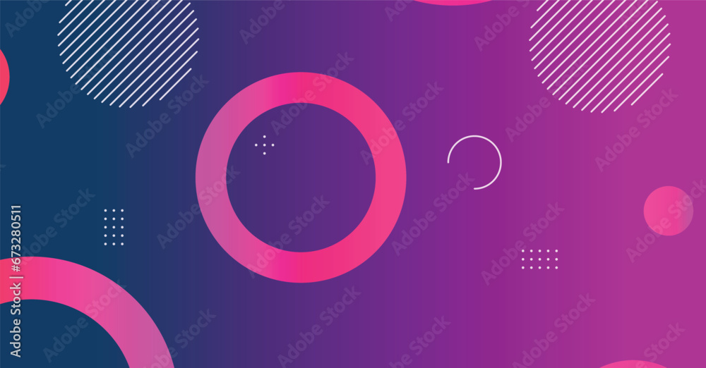 Obraz premium Abstract minimal gradient geometric circle background