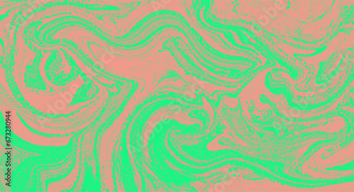 Psychedelic 70s Trendy Design. Vector Abstract Duotone Background