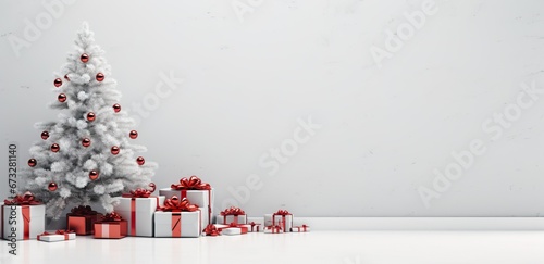 Festive Christmas Tree and Presents Background © Francesco