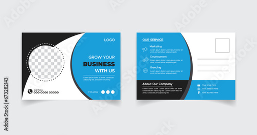 Vector corporate business postcard design template