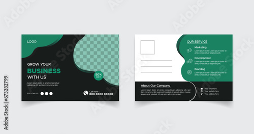 Vector corporate business postcard design template