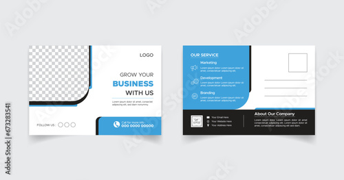 Vector corporate business postcard design template