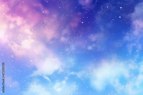 Fairy tale starry sky background gradient illustration glitter  Generative AI