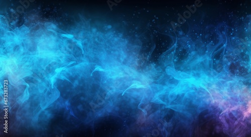 Blue flame-like abstract effect background material, Generative AI