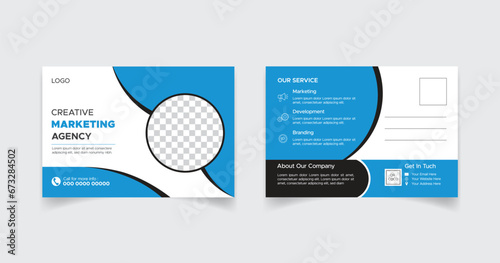 Vector corporate business postcard design template
