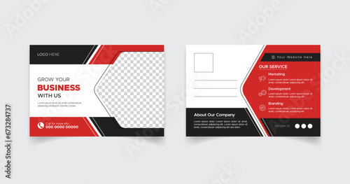 Vector corporate business postcard design template