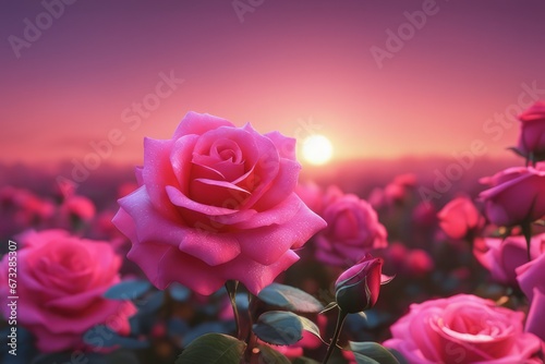 beautiful flowers in the garden beautiful flowers in the garden pink roses in a sunset