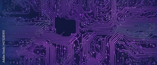 High resolution abstract blue and purple technology circuit board background photo