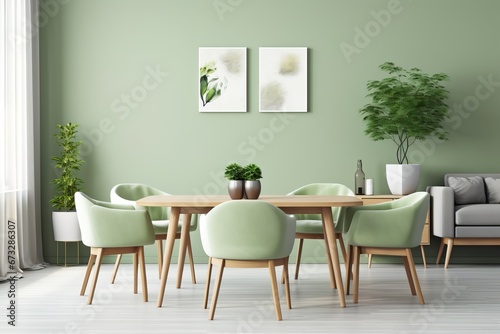 Modern Home Living  Fresh Green Room