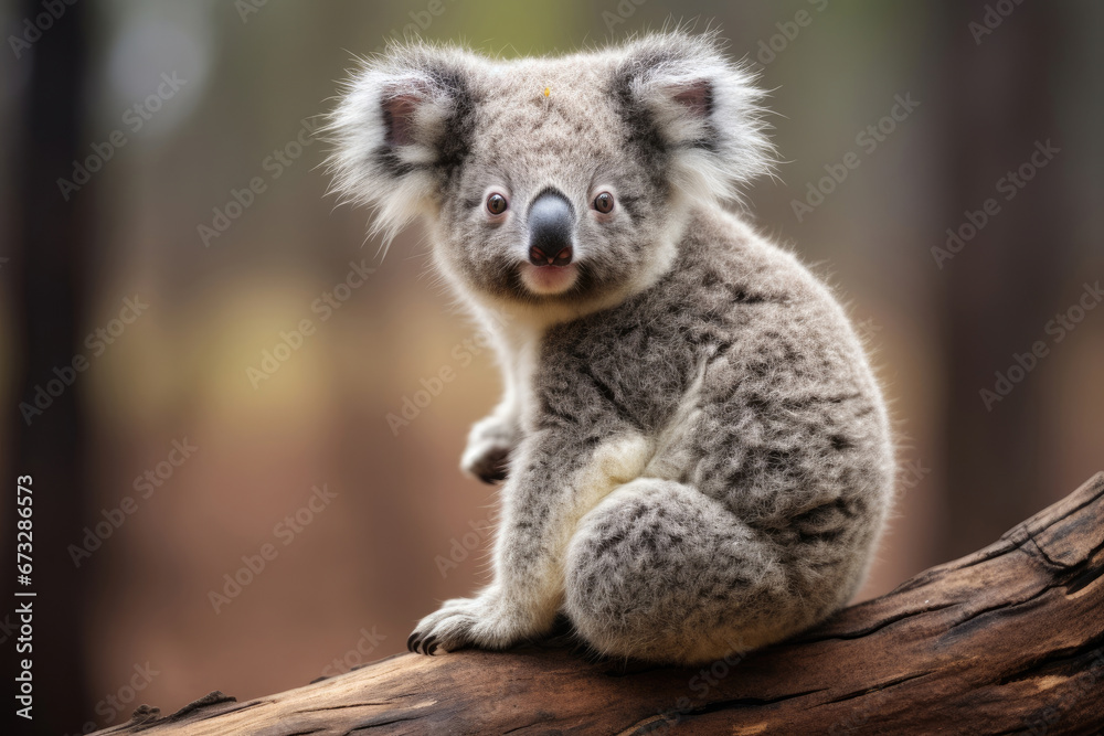 Young koala in the wild