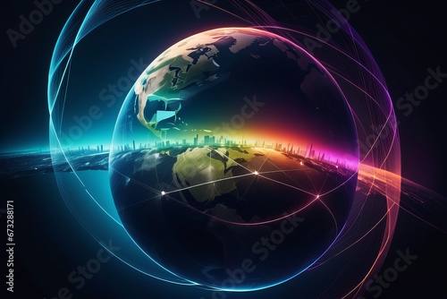 global network of earth global network of earth global network connection. global technology network. global composition of earth.