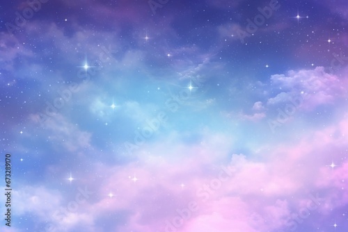 fantasy  starry sky  background  pastel gradient sky  Generative AI