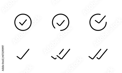 check mark icon. Tick symbol, tick icon vector illustration.