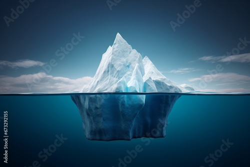 Tip of the iceberg. Business concept. Iceberg. Success business metaphor, Generative AI