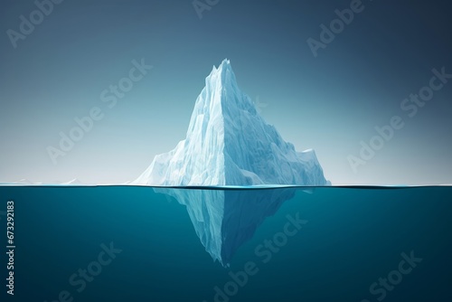Tip of the iceberg. Business concept. Iceberg. Success business metaphor, Generative AI © Yash