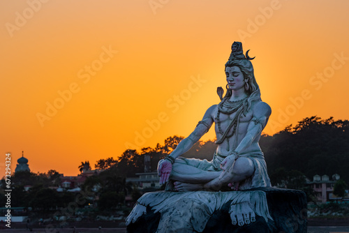 Statue of Lord Shiva in the holy city of Rishikesh