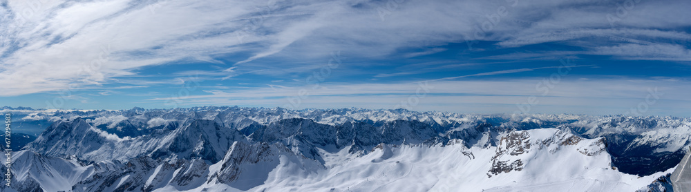 Alpen-Panorama von der Zugspitze aus