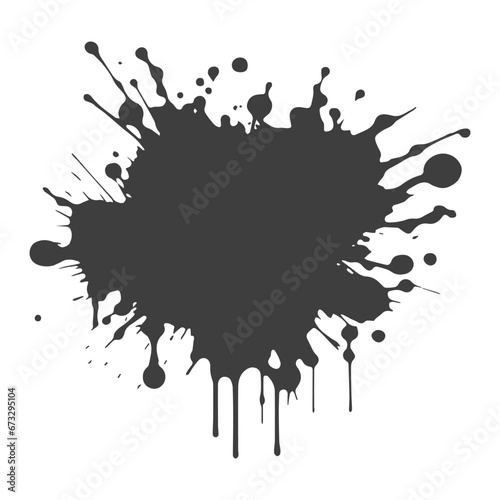 Splashes smear brush strokes on a white background. A modern spot. Fashionable insulated design. An element on a white background. Vector illustration.
