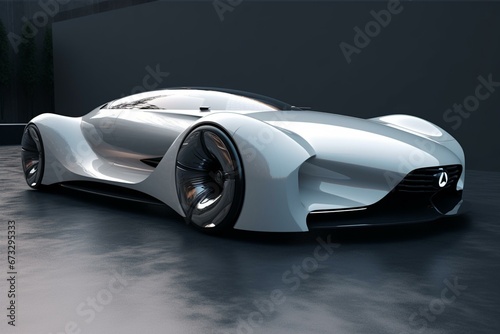 Conceptual automobile design with a modernized and advanced aesthetic. Generative AI