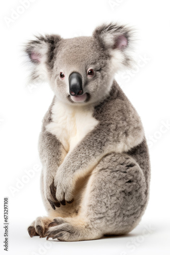 Young koala on white background © Veniamin Kraskov
