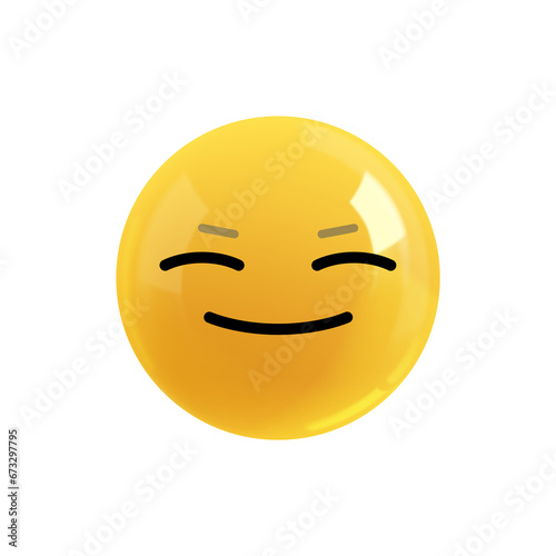 Emoji face happy smile. Emotion Realistic 3d Render. Icon Smile Emoji. PNG yellow glossy emoticons.