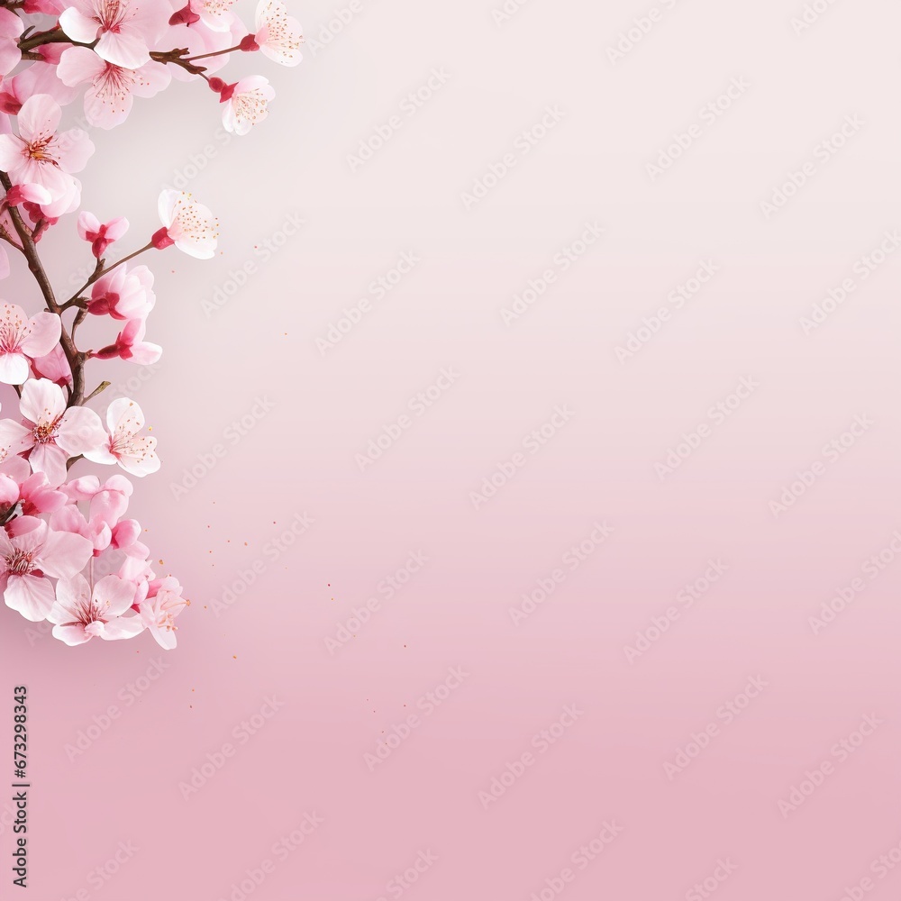 Simple pink background, empty space for text and design