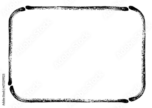 手描き筆書きフレームイラスト素材