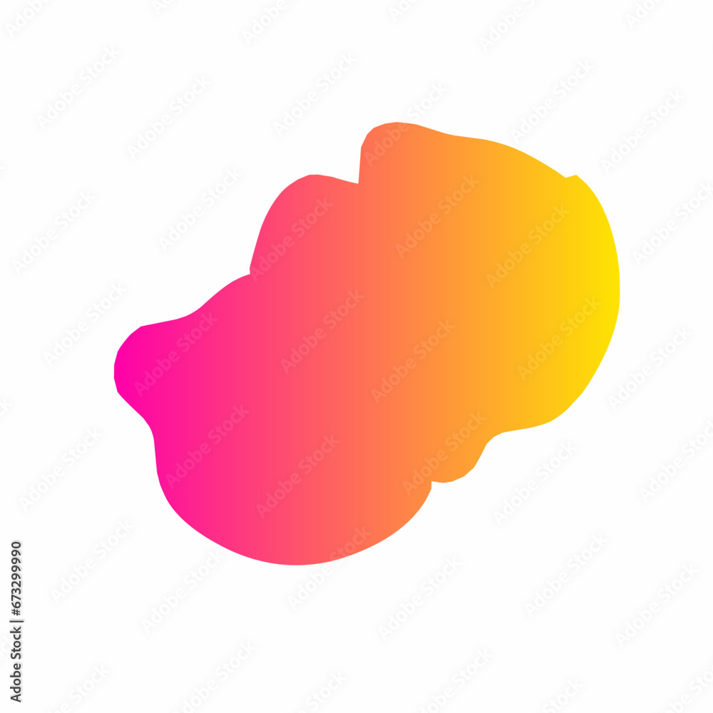 a colorful cloud with a pink and yellow outline