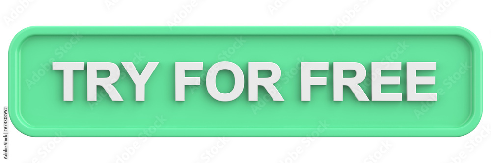 Try for free button. 3D illustration. Try for free button. 3D illustration.