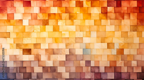 Mosaic Radiance: Array of Warm Tones Forming a Symmetrical Pattern with Subtle Variances