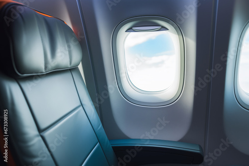 airplane window in flight
