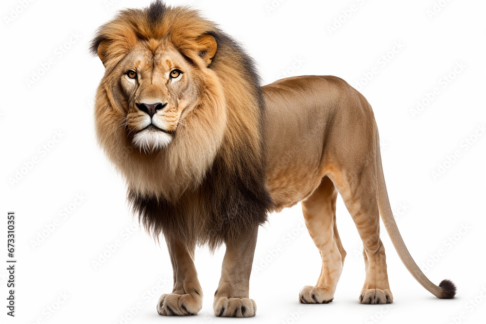 Lion, Lion Isolated On White, Lion In White Background