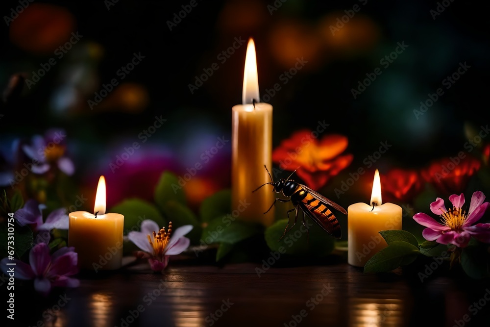 candles and flowers candles and flowers